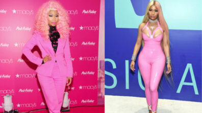 Pink For The Win: Nicki Minaj’s Catsuit To Pant Suit Looks In Pink