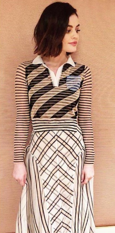 Lucy Hale VS Priyanka Chopra Jonas: Who Carried The Fendi’s Stripe-On-Stripe Dress Better? - 2