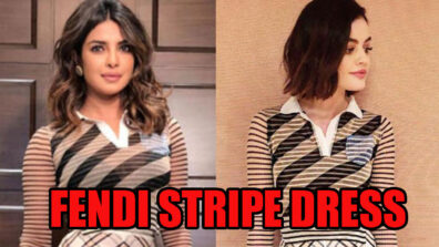 Priyanka Chopra & Lucy Hale: Divas In Fendi Striped Dress