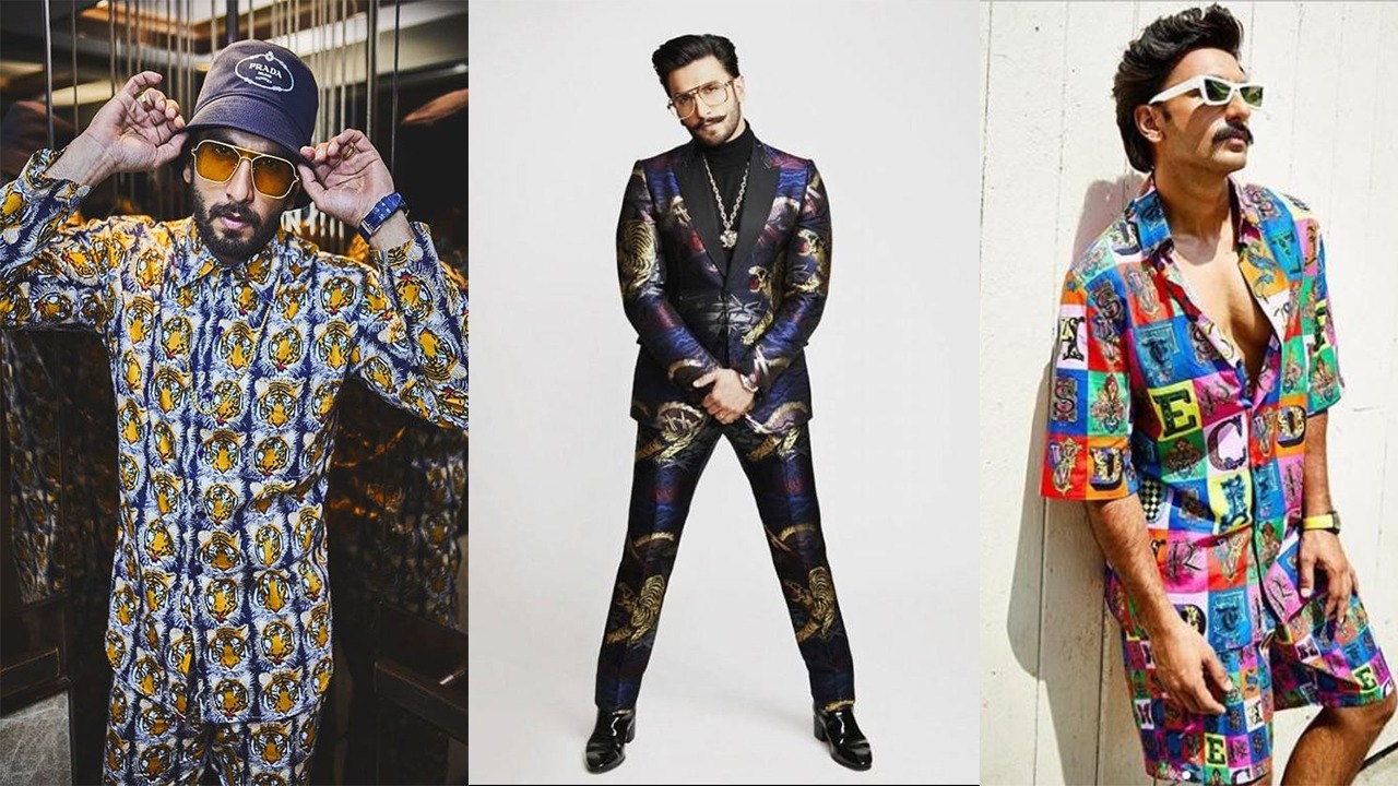 Quirkiest Prints Ranveer Singh Pulled Off & Made Netizens Feel The Heat ...