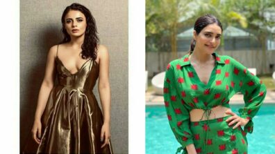 Radhika Madan & Karishma Tanna Are Raising The Oomph Factor In Dazzling Deep Neck Outfits