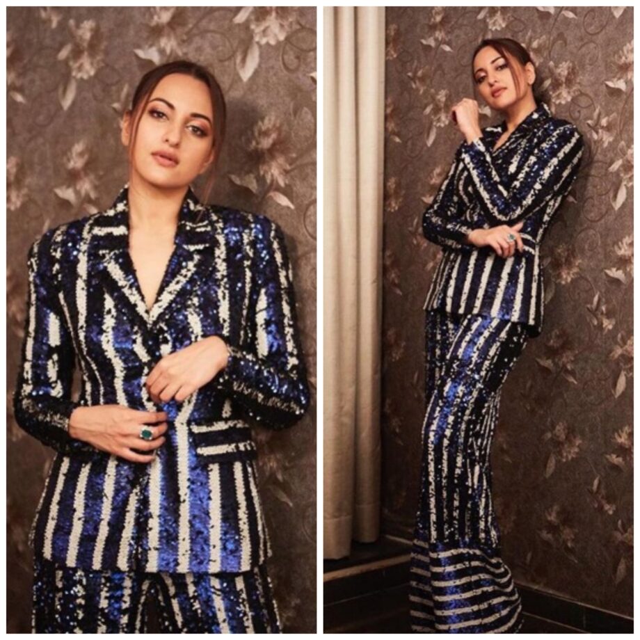 Rakul Preet In Solid Vs Sonakshi Sinha In Stripe: Which Diva Has A Panache Pantsuit Fashion? - 1