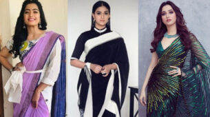 Rashmika Mandanna Vs Keerthy Suresh Vs Tamannaah Bhatia: Which diva deserves a 10/10 for her Indo-Western saree look?