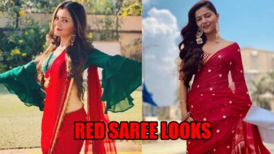 Rubina Dilaik Stabs Heart In Red Sarees: Best Looks To Fall In Love