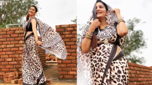 Sapna Choudhary Impresses Fans In Animal Print Saree, Fans Love Her Super Hot Avatar
