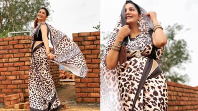 Sapna Choudhary Impresses Fans In Animal Print Saree, Fans Love Her Super Hot Avatar