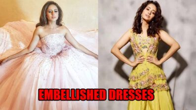 Spice Up Your Wardrobe: Copy Stunning Embellished Dresses Of Sargun Mehta & Asha Negi