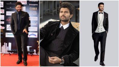 Sensational Style Situation For Allu Arjun, Prabhas & Vijay Deverakonda In A Black Suit