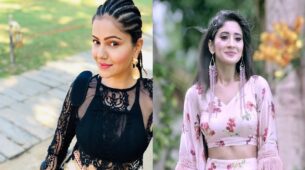 Shivangi Joshi Vs Rubina Dilaik: Which Babe Looks Desi In Monochrome Embellished Lehenga?