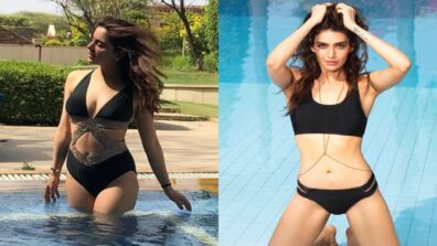 Shraddha Arya Vs Karishma Tanna: Who burns the vogue game in a black bikini?