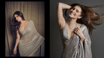 Silver Sequin Statement: Mouni Roy Or Tara Sutaria, Who Looks Scintillating In A Silver Sequin Saree?