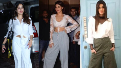 Slay the crop top & linen trousers look like Janhvi Kapoor, Jacqueline Fernandez, & Kriti Sanon to look super hot