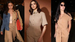 Slay the Khaki pantsuit style from Alia Bhatt, Deepika Padukone, & Katrina Kaif’s wardrobe to make a vogue statement