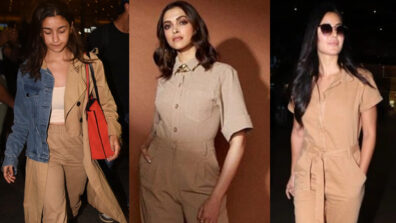 Slay the Khaki pantsuit style from Alia Bhatt, Deepika Padukone, & Katrina Kaif’s wardrobe to make a vogue statement
