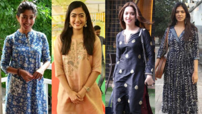 Slay the simple cotton kurta palazzo suit style like Sai Pallavi, Rashmika Mandanna, Tamannaah Bhatia & Malavika Mohanan to look like hot ‘desi girl’