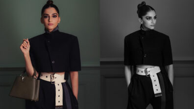 Sonam Kapoor is a hot ‘boss babe’ in black belted pantsuit style, fans love her swag