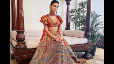 Tara Sutaria stuns in indoor photoshoot, looks resplendent in a Ritu Kumar fusion lehenga