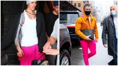 The Pink Pant Swag: Justin Bieber Or Nick Jonas: Who Styled The Pink Pant Look Better?