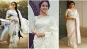 The Real Beauty: 3 Keerthy Suresh’s Traditional White Saree Looks Are Here