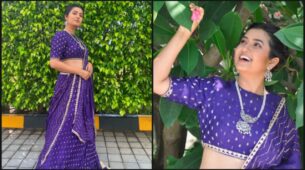 The Royal Swag: Prajakta Mali’s Butti Outfit With Stunning Silver Jewellery Is Wow