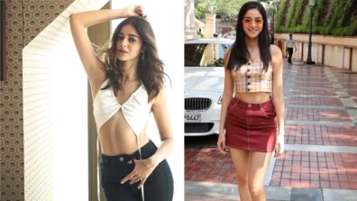 Times When Ananya Panday flaunted her hot washboard abs in crop tops & skim trousers