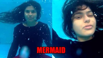 TMKOC diva Nidhi Bhanushali turns into a mermaid, takes a dip in the pool