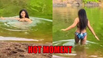 TMKOC’s Nidhi Bhanushali aka Sonu dives into pond in hot bikini, check video