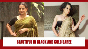Vidya Balan Vs Kangana Ranaut: Which Diva Looks Immensely Beautiful In A Black & Gold Saree?