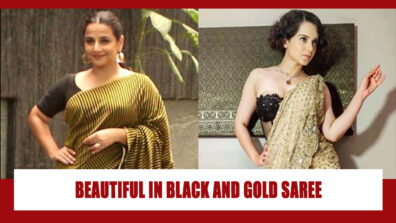 Vidya Balan Vs Kangana Ranaut: Which Diva Looks Immensely Beautiful In A Black & Gold Saree?