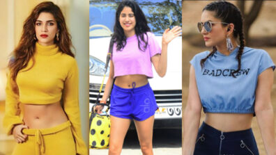 Want to flaunt your washboard abs in a hot crop top? Do it the Kriti Sanon, Janhvi Kapoor style