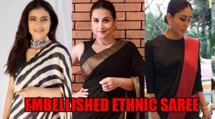 Want To Style In A Designer Embellished Ethnic Saree? Slay The Black Vibe Like Kajol, Vidya Balan & Kareena Kapoor Khan