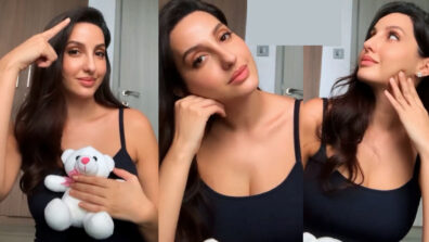 Watch Now: Nora Fatehi’s playful moment with her teddy bear will make you fall in love