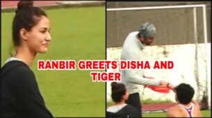 Watch Now: Ranbir Kapoor greets Tiger Shroff & Disha Patani during football practice match, see what happened next