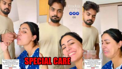 Watch Video: Beau Rocky Jaiswal takes special care of Hina Khan, fans love it