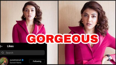 What A Beauty: Kajal Aggarwal shares drop-dead gorgeous look in purple pantsuit, Suresh Raina loves it