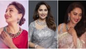 What A Situation! Madhuri Dixit Teaches Us How To Style A Saree With Stunning Neckpieces