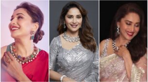 What A Situation! Madhuri Dixit Teaches Us How To Style A Saree With Stunning Neckpieces