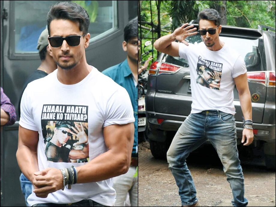 White T-Shirts Are A Wardrobe Staple And Can Glam Up Any Look: Take Cues From Tiger Shroff And Shahid Kapoor - 0