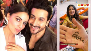 4 Years Of Dheeshra: Dheeraj Dhoopar & Shraddha Arya celebrate together, Vinny Arora inks Mehendi dedicated to hubby