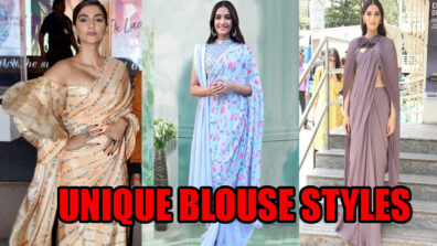 5 Times Gorgeous Sonam Kapoor Ahuja Gave Us Major Saree Goals With Unique Blouse Designs!