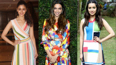 Alia Bhatt, Deepika Padukone, Shraddha Kapoor & multicoloured midi outfits, a visual delight