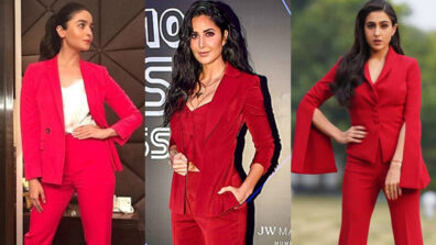 Alia Bhatt, Katrina Kaif & Sara Ali Khan’s ‘spicy red hot’ pantsuit chemistry will blow your mind