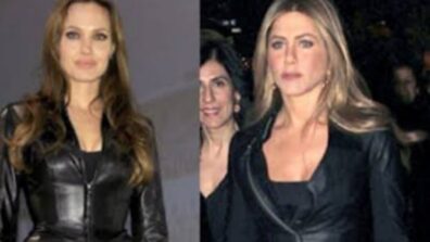 Angelina Jolie Vs Jennifer Aniston: Which Diva Looks Steaming Hot In A Leather Dress?