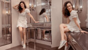 Ankita Lokhande flaunts her hot legs in a white short skirt dress, fans love it