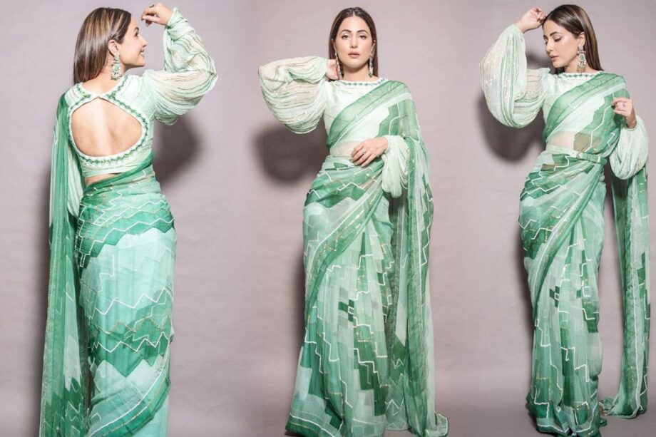 Ankita Lokhande Vs Hina Khan: Who Looks Majestic In A Monotone Saree? - 1