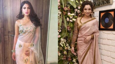 Ankita Lokhande Vs Rhea Chakraborty: Which Diva Dazzles In Sleeves Hot Saree?