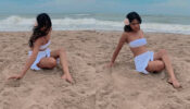 Beach Beauty: Nia Sharma gets playful with sand in a sensuous hot sleevless bralette, see viral video