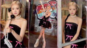 Blackpink Rose Recent Bow Dress & Chocker Pearl Necklace Is Winning Hearts