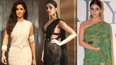 Boho Vibes: Katrina Kaif, Deepika Padukone, Alia Bhatt & Indo-Western ethnic sarees, a quintessential visual delight