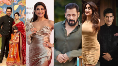 Bollywood Masala: Jacquline Fernandes’s fun moment with Salman Khan, Janhvi Kapoor-Manish Malhotra party night, Aishwarya Rai-Abhishek Bachchan cosy pose